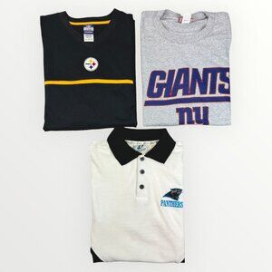 NFL Bundle New York Giants Pittsburgh Steelers Vintage Carolina Panthers Shirts